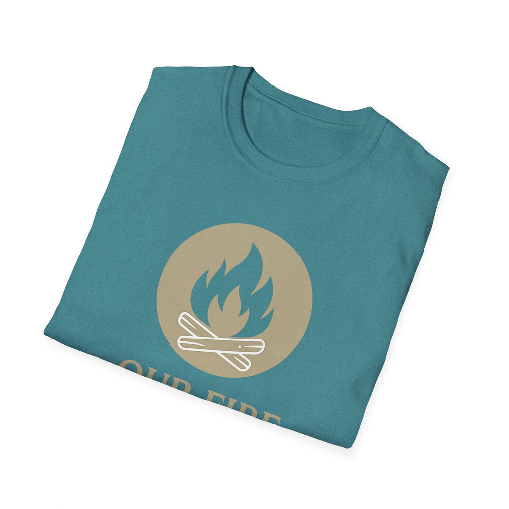 Cozy Campfire Vibes Shirt – “Our Fire Starts Here” | Burnt & Beautiful | Nature Lover Tee, Wilderness Vibes, Soulful Adventure Apparel