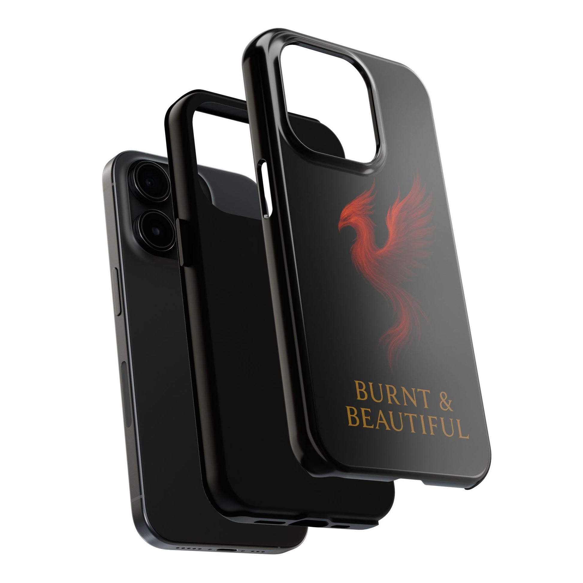 Phoenix Tough Phone Cases - Burnt & Beautiful, Unique Phone Cover, Gift for Her, Phone Protector, Stylish Phone Accessory