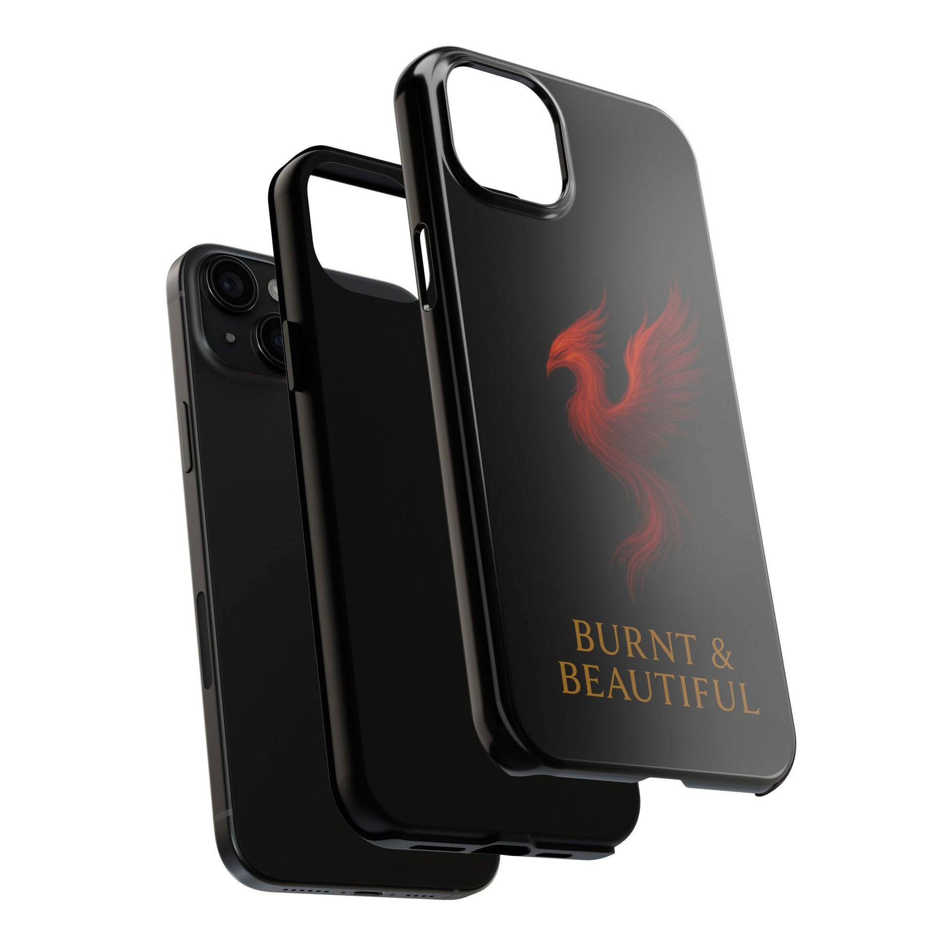 Phoenix Tough Phone Cases - Burnt & Beautiful, Unique Phone Cover, Gift for Her, Phone Protector, Stylish Phone Accessory