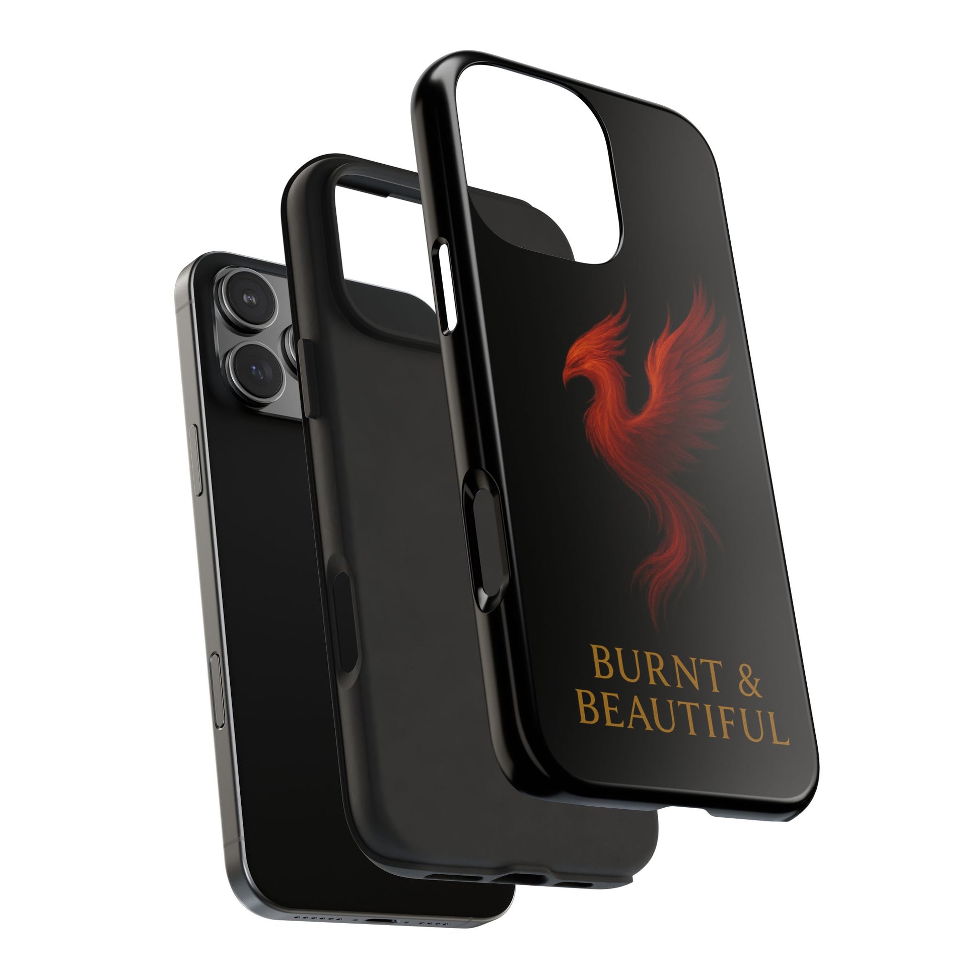 Phoenix Tough Phone Cases - Burnt & Beautiful, Unique Phone Cover, Gift for Her, Phone Protector, Stylish Phone Accessory