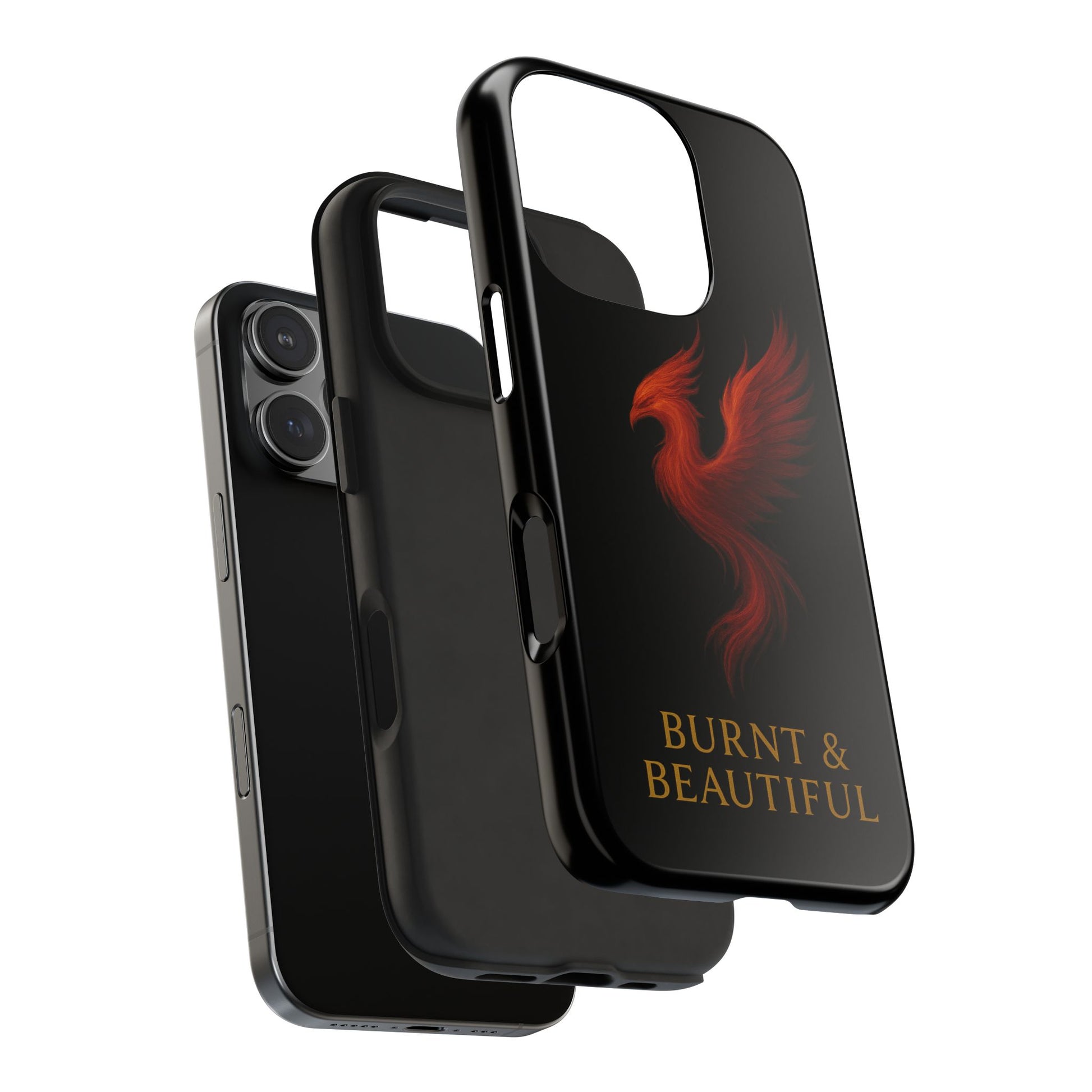 Phoenix Tough Phone Cases - Burnt & Beautiful, Unique Phone Cover, Gift for Her, Phone Protector, Stylish Phone Accessory