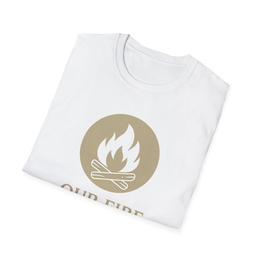 Cozy Campfire Vibes Shirt – “Our Fire Starts Here” | Burnt & Beautiful | Nature Lover Tee, Wilderness Vibes, Soulful Adventure Apparel