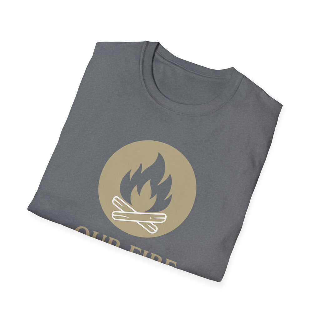 Cozy Campfire Vibes Shirt – “Our Fire Starts Here” | Burnt & Beautiful | Nature Lover Tee, Wilderness Vibes, Soulful Adventure Apparel