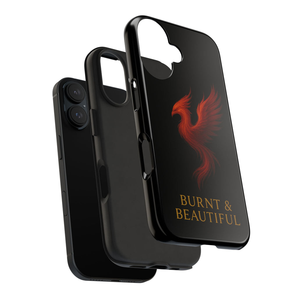 Phoenix Tough Phone Cases - Burnt & Beautiful, Unique Phone Cover, Gift for Her, Phone Protector, Stylish Phone Accessory