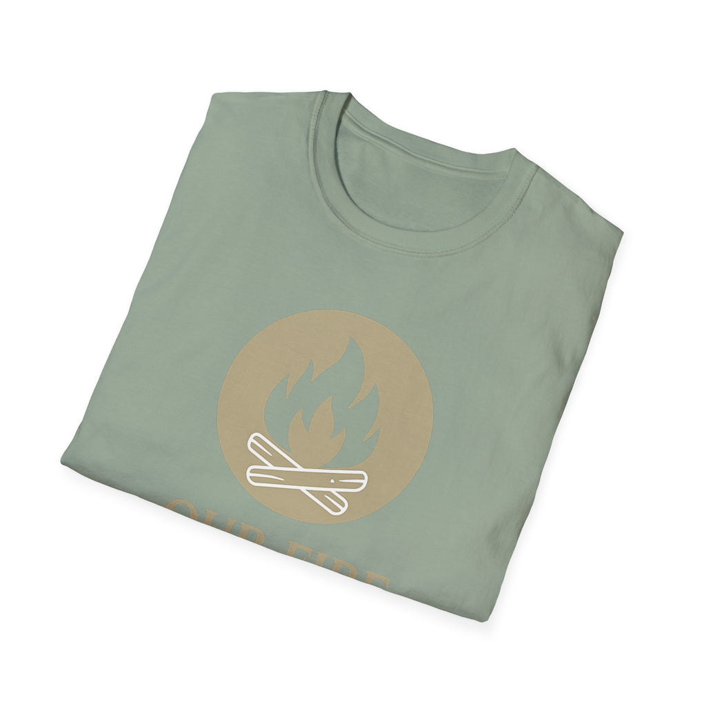 Cozy Campfire Vibes Shirt – “Our Fire Starts Here” | Burnt & Beautiful | Nature Lover Tee, Wilderness Vibes, Soulful Adventure Apparel