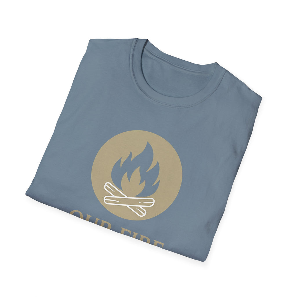 Cozy Campfire Vibes Shirt – “Our Fire Starts Here” | Burnt & Beautiful | Nature Lover Tee, Wilderness Vibes, Soulful Adventure Apparel